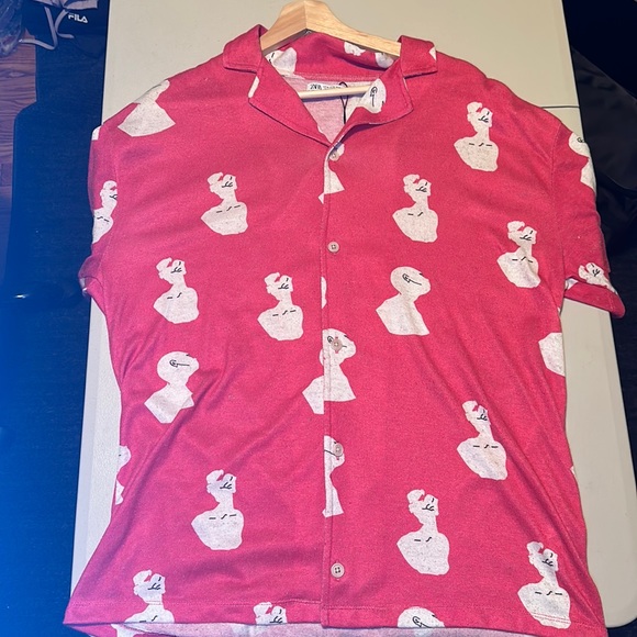 Zara Shirts Zara Shortsleeve Buttonup Shirt Xl Poshmark